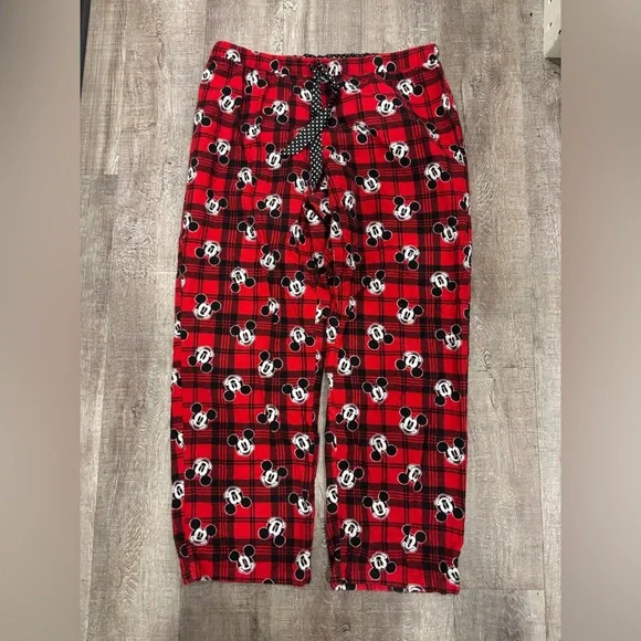 Disney Ladies Red and Black Plaid Pajama Set - Picture 3 of 6